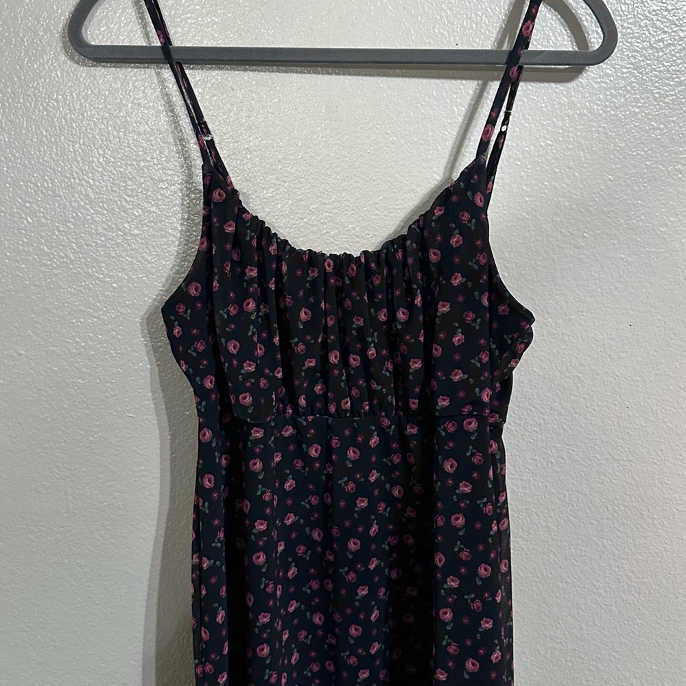 Hollister Floral Rose Babydoll Sundress Dress